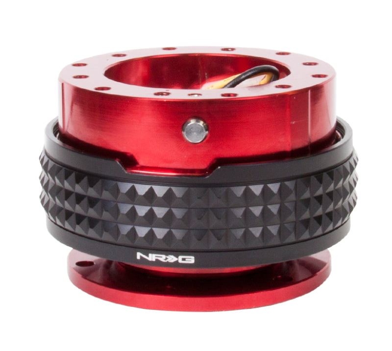 NRG Quick Release Kit - Pyramid Edition - Red Body / Black Pyramid Ring SRK-210RD/BK