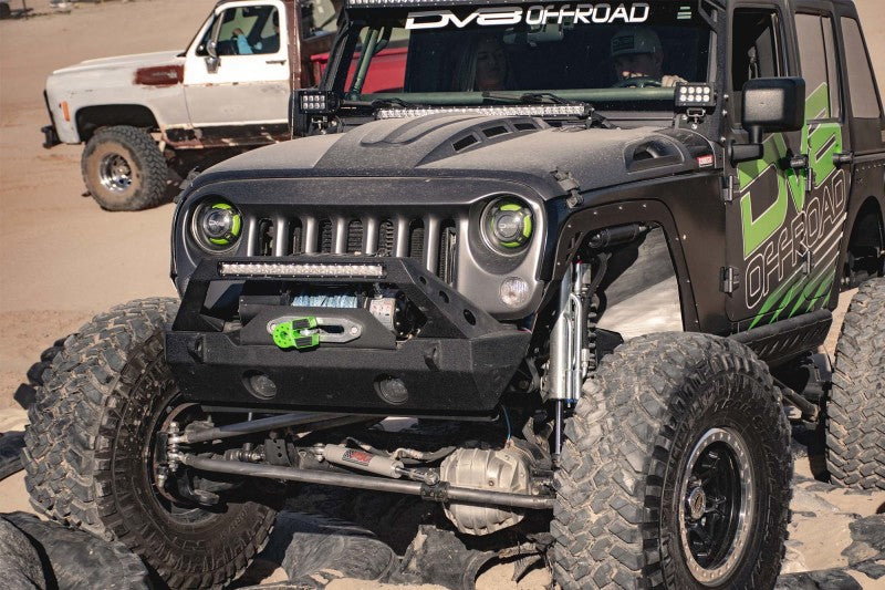 DV8 Offroad 07-18 Jeep Wrangler JK Metal Heat Dispersion Hood - Primer Black HDMB07-02