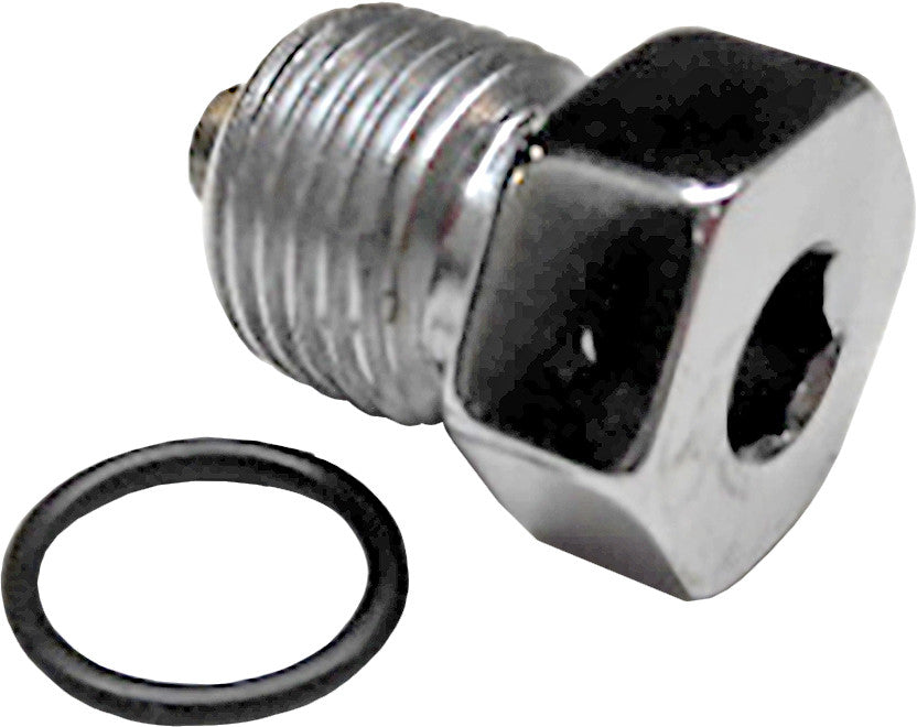 COLONY MACHINE Trans Drain Plug Chr Oversize Big Twin 00-Up 9/16-18 Thread 2807-1