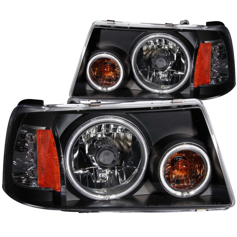 ANZO 2001-2011 Ford Ranger Projector Headlights w/ Halo Black (CCFL) 1 pc 111152