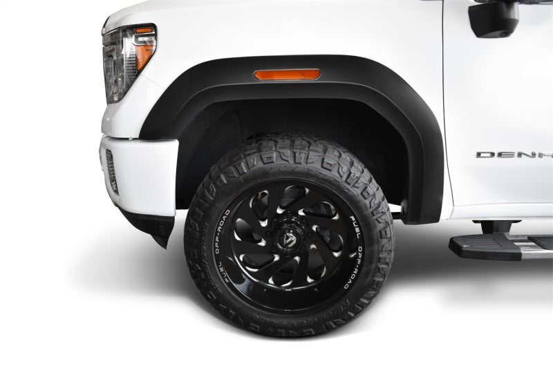 Bushwacker 20-21 GMC Sierra 2500HD Extend-A-Fender Style Flares Front 4pc - Black 40988-02