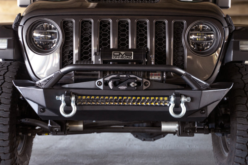 DV8 Offroad 07-23 Jeep Wrangler JK/JL & Gladiator JT FS-1 Series Stubby Front Bumper FBJL-11