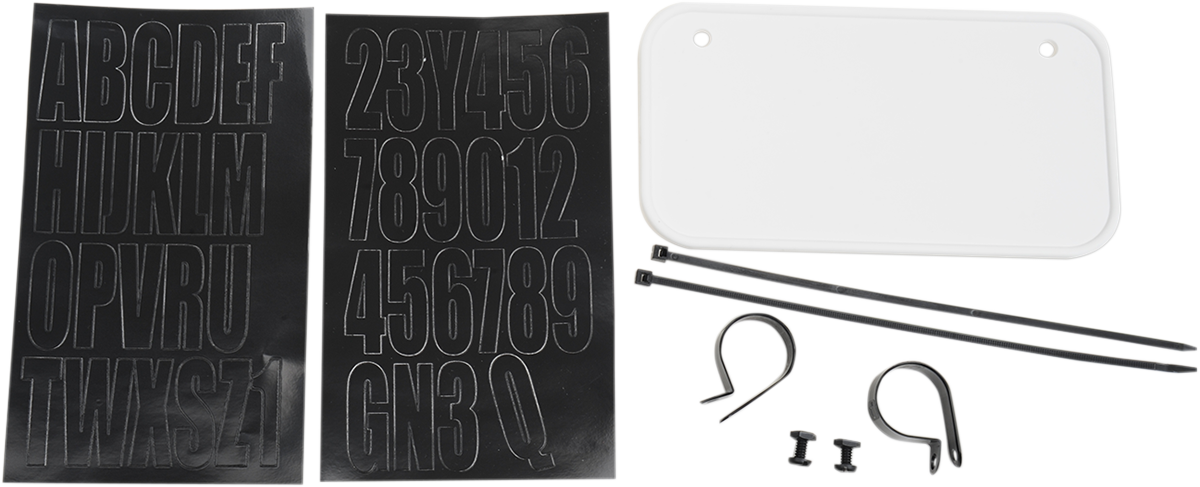 HARDLINE ATV License Kit - White 2340W