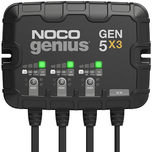 Genius Chargers 3-Bank 15a Onboard Battery Charger 651112