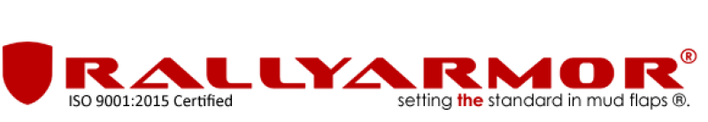Rally Armor 2022 Rivian R1T Black UR Mud Flap w/ Tangerine Scream Logo MF18-UR-BLK/TS