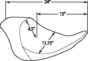 DRAG SPECIALTIES Asiento EZ-Solo - Liso - Cuero reflectante solar - FXSB 0802-0922