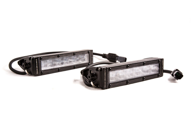 Diode Dynamics 6 In LED Light Bar Single Row Straight SS6 - White Wide Light Bar (Pair) DD5022P