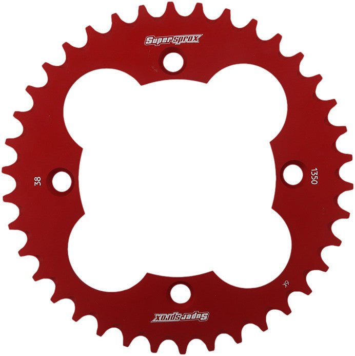 SUPERSPROX Rear Sprocket Aluminum 38t-520 Red Hon RAL-1350-38-RED