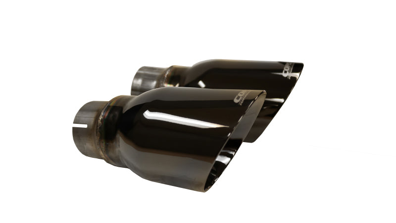 Corsa 15-17 Dodge Charger R/T Pursuit Valance 2.5in Inlet / 4in Outlet Black PVD Tip Kit 14977BLK