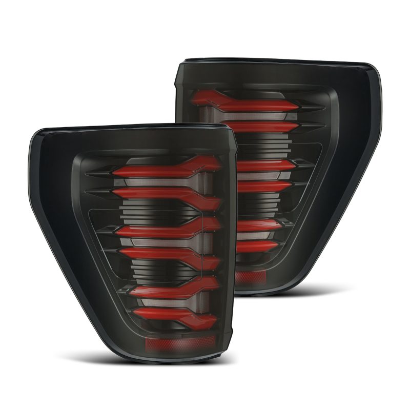 AlphaRex 21-22 Ford F-150 LUXX LED Tailights Black/Red 653030
