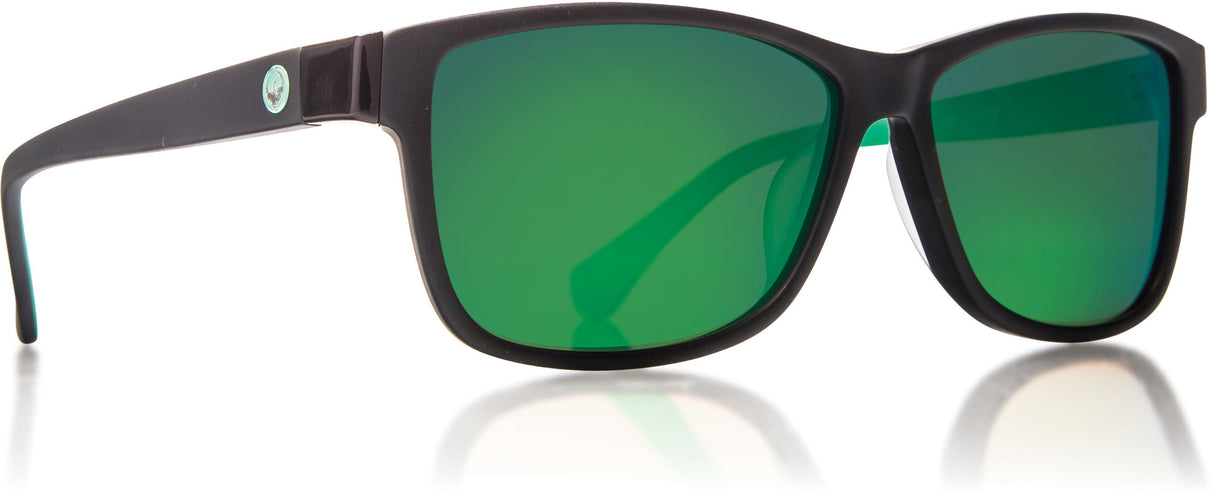 DRAGON Exit Row Sunglasses Matte Black W/Green Ion Lens 262605814002