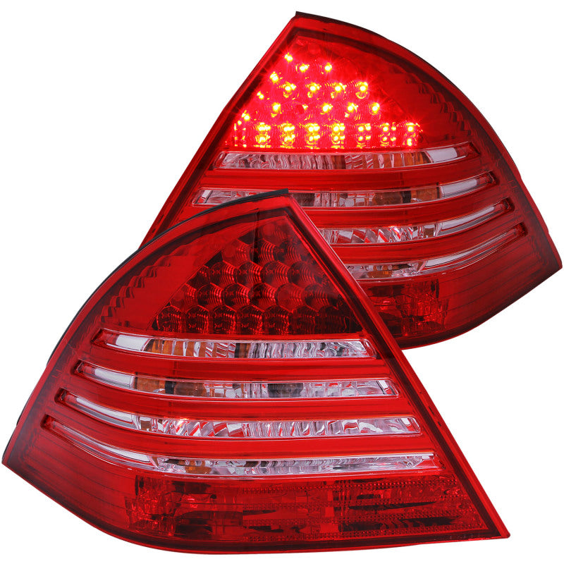 ANZO 2001-2004 Mercedes Benz C Class W203 Taillights Red/Smoke 221151