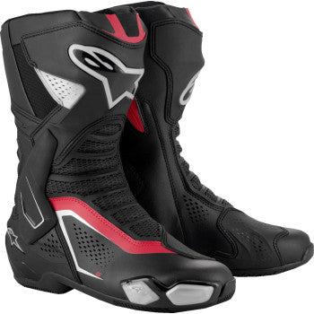 ALPINESTARS SMX-6 V3 Vented Boots - Black/Silver/Red - US 6.5/EU 40 2223225-199-40