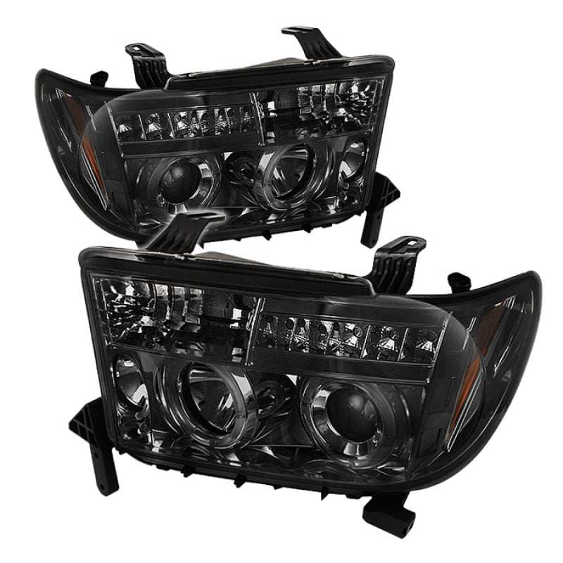 Spyder Toyota Tundra 07-13 Projector Headlights LED Halo LED Smke PRO-YD-TTU07-HL-SM 5012043