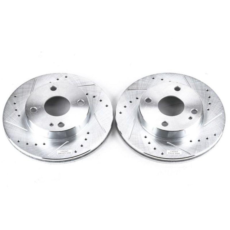 Power Stop 90-93 Mazda Miata Front Evolution Drilled & Slotted Rotors - Pair JBR543XPR