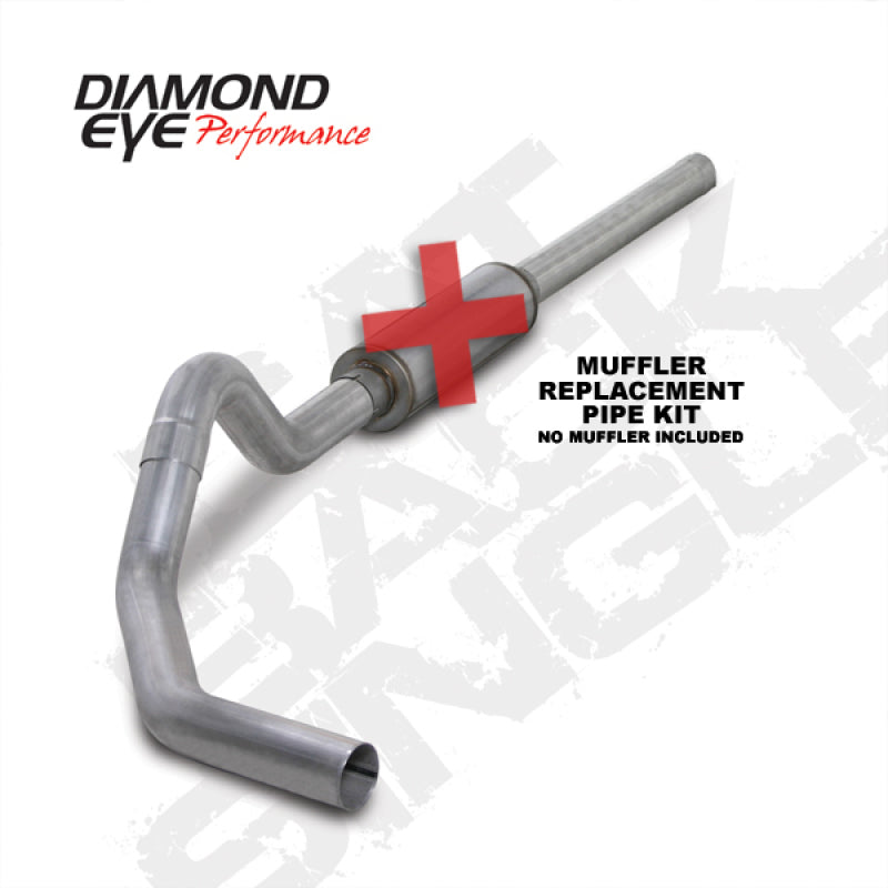 Diamond Eye KIT 4in CB MFLR RPLCMENT PIPE SGL AL: 2004.5-2007.5 DODGE CUMMINS 600 K4234A-RP