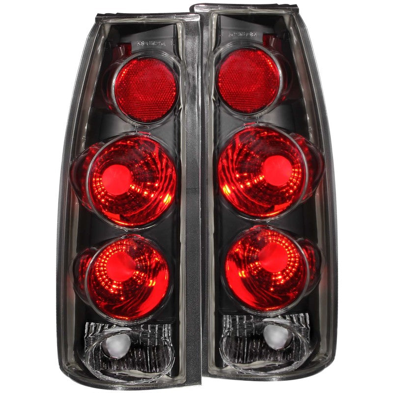 ANZO 1999-2000 Cadillac Escalade Taillights Black 3D Style 211019