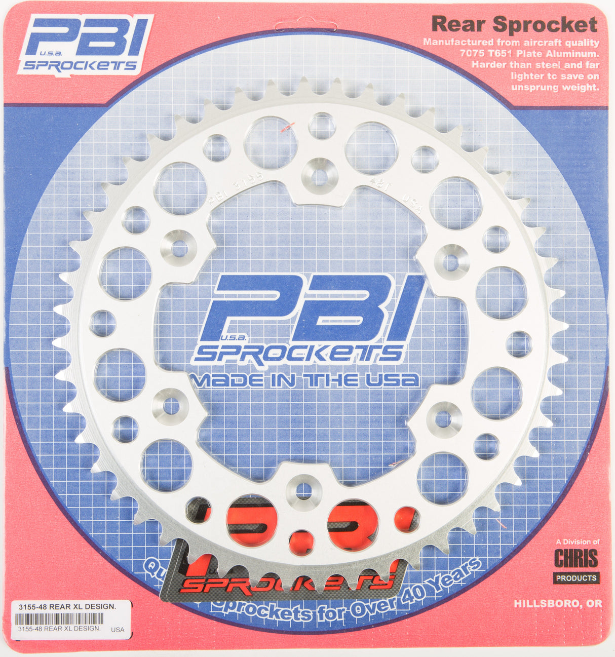 PBIRear Sprocket Aluminum 48t-520 Beta/Hon3155-48-3