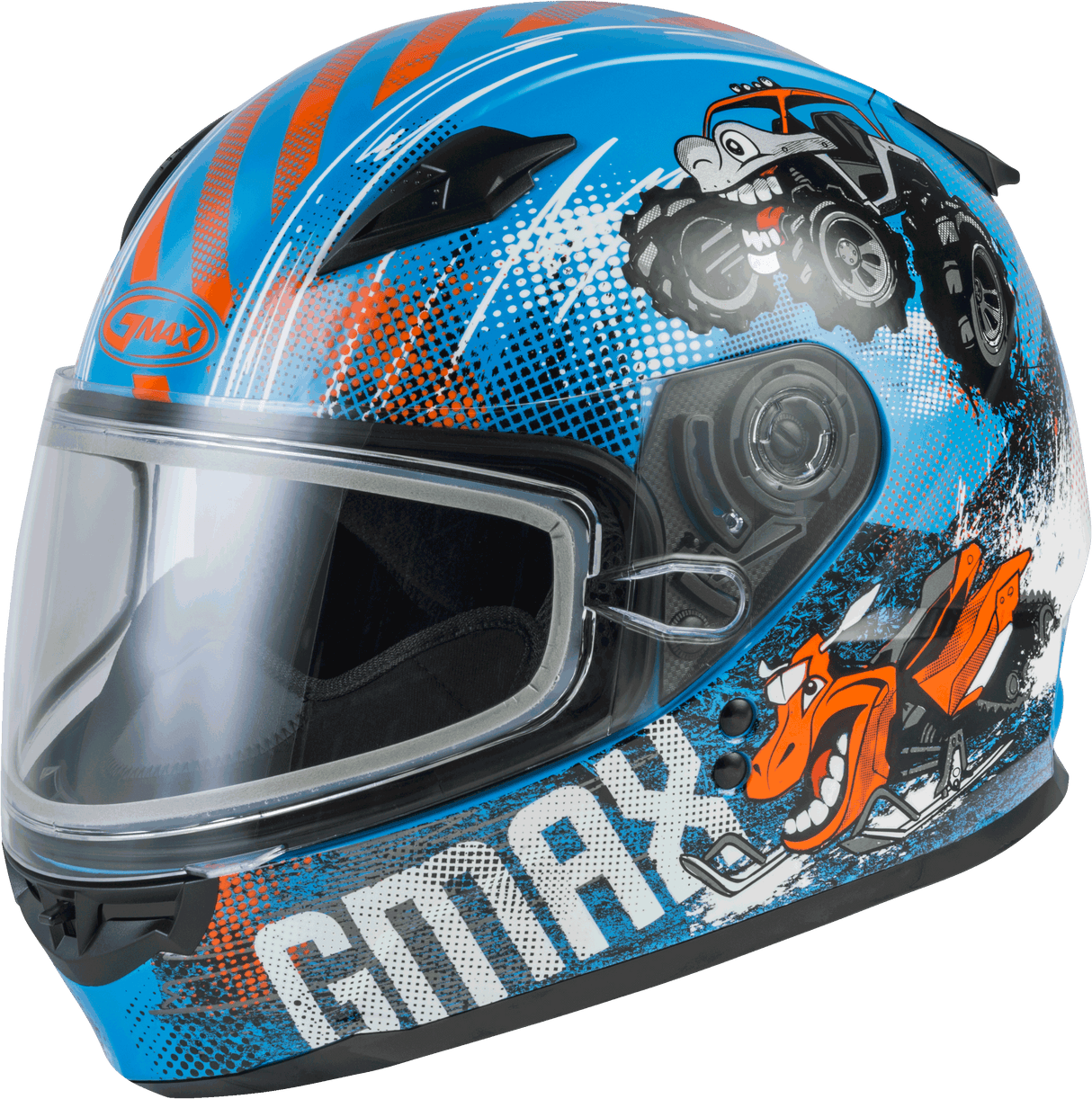 GMAX Youth Gm-49y Beasts Snow Helmet Blue/Orange/Grey Yl G24911042