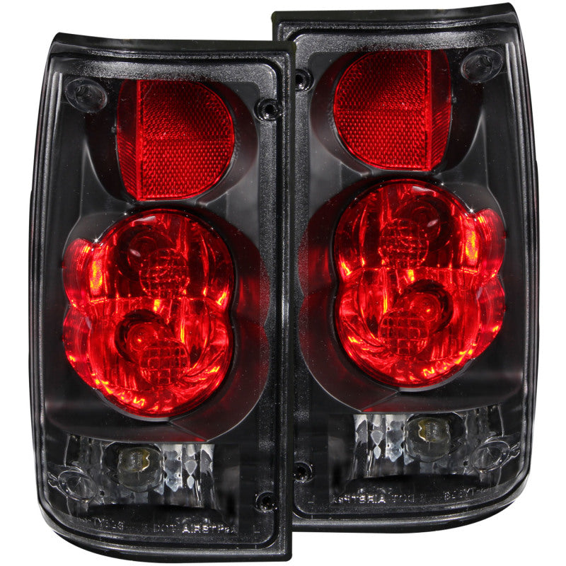 ANZO 1989-1995 Toyota Pickup Taillights Black 211132