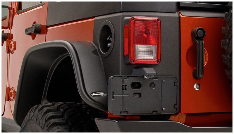 Bushwacker 07-18 Jeep Wrangler Trail Armor Rear Corners - Black 14010