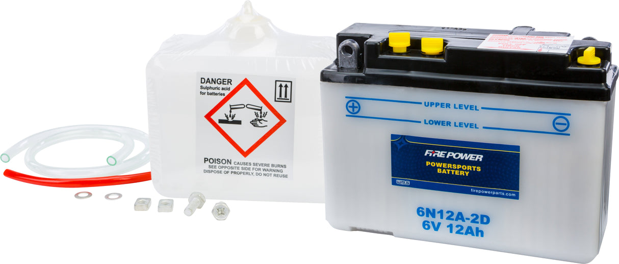 FIRE POWER Battery W/Acid 6n12a-2d 6v 6N12A-2D