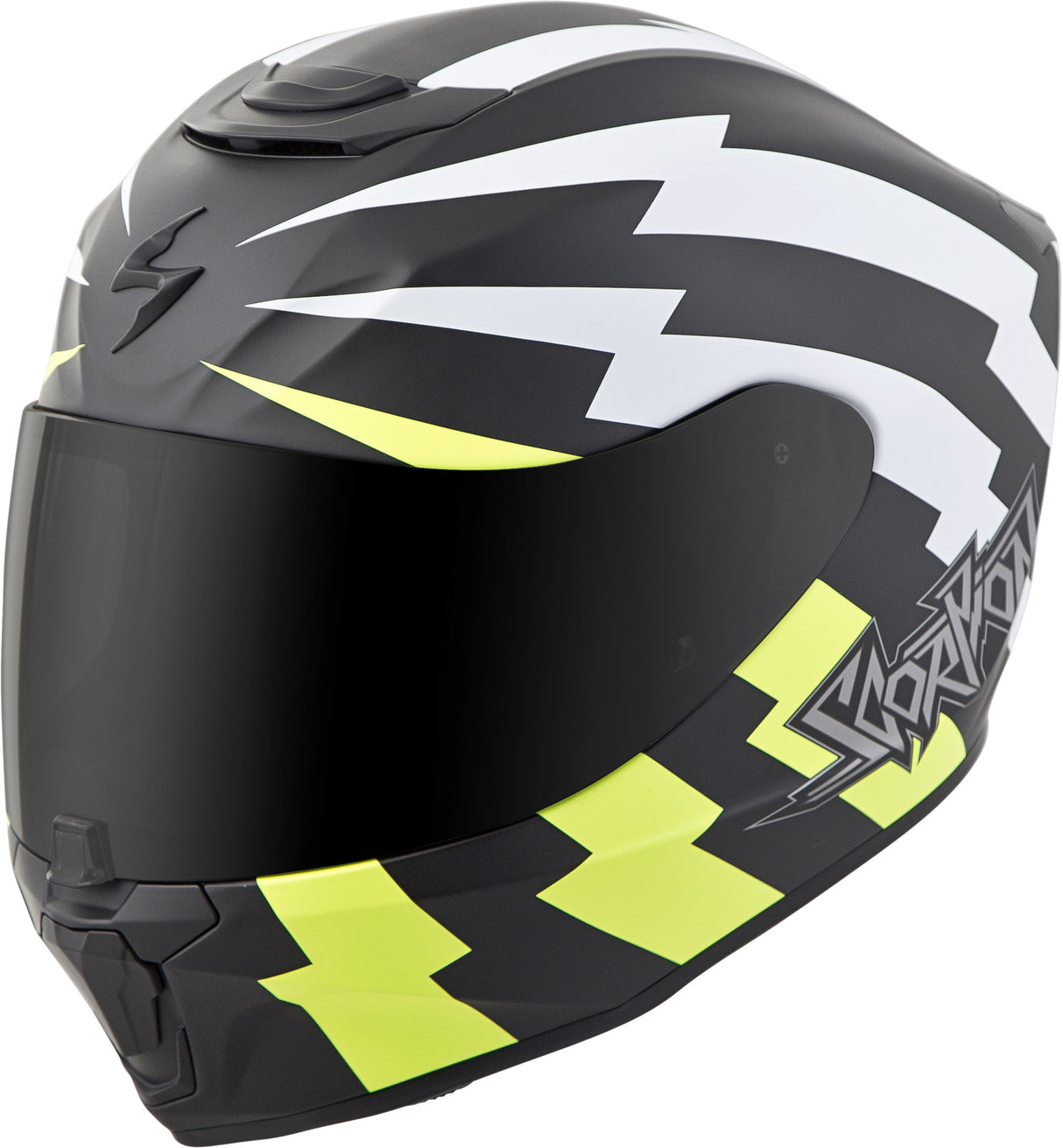 SCORPION EXO Exo-R420 Full-Face Helmet Tracker White/Neon 3x 42-1138