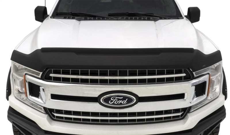 AVS 15-18 Ford F-150 Aeroskin II Textured Low Profile Hood Shield - Black 436096