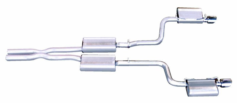 Gibson 05-10 Chrysler 300 C SRT8 6.1L 2.5in Cat-Back Dual Exhaust - Stainless 617004