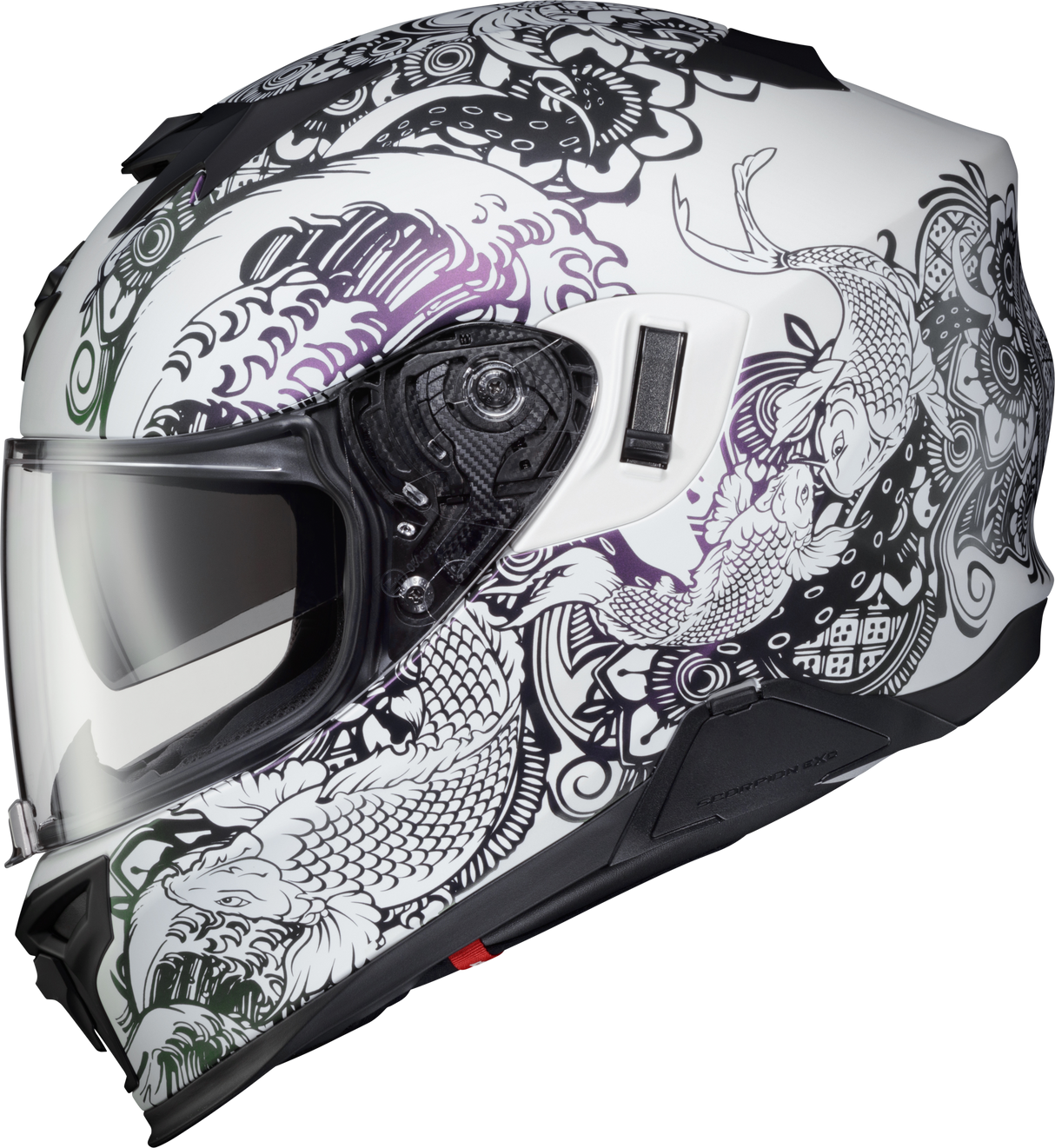 SCORPION EXO Exo-T520 Helmet Nama-Sushi White/Chameleon Md T52-1114