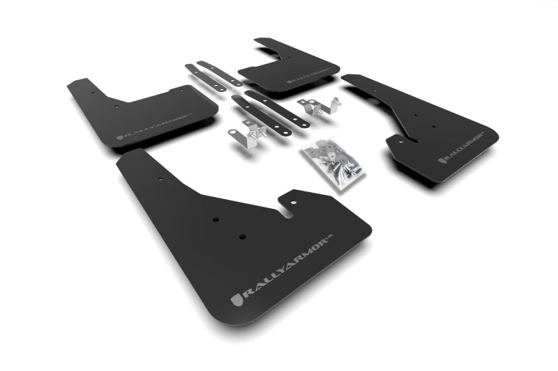 Rally Armor 18-22 Toyota Corolla Hatchback Black UR Mud Flap Silver Logo MF67-UR-BLK/SIL