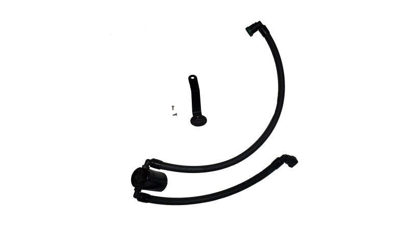 J&L 2024 Ford Mustang 5.0L Oil Separator 3.0 PCV Side - Black Anodized 3091P-B