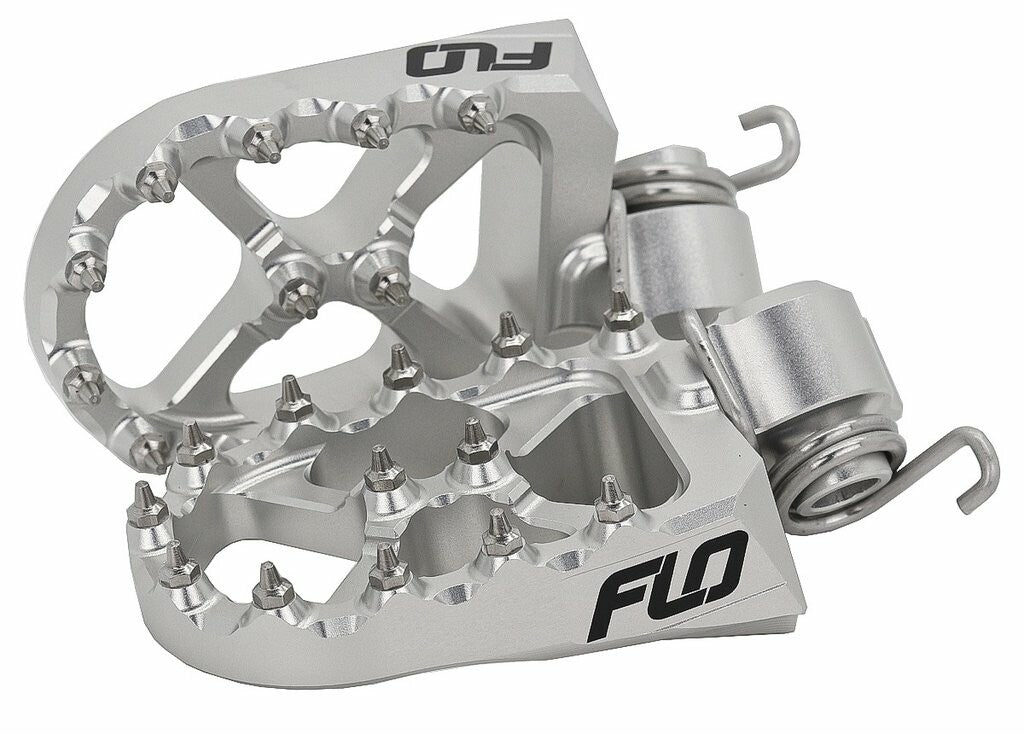 FLO MOTORSPORTS Flo Footpeg Low Silver 12mm Down Hus/Ktm/Gas LOW-795-2S