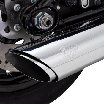 VANCE & HINES Twin Slash Slip-On Muffler - Chrome - Softail 16750