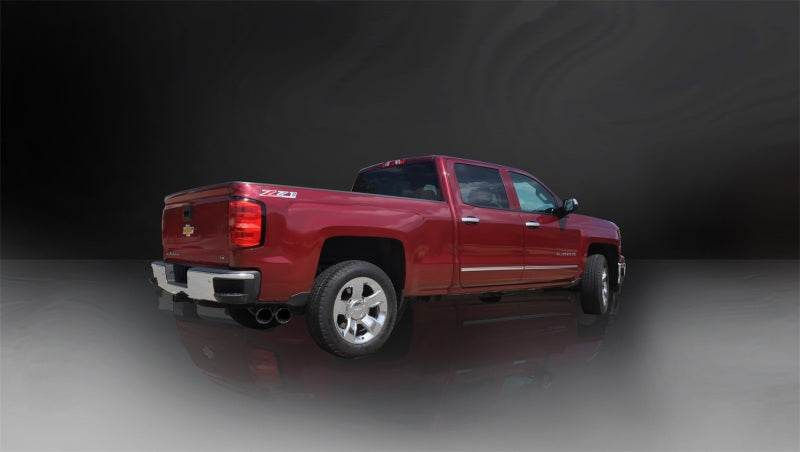 Corsa 14 GM Sierra/Silverado 1500 Crew/Dbl / Short/Std. Bed 6.2L V8 Black Sport Single Side CB Exht 14866BLK