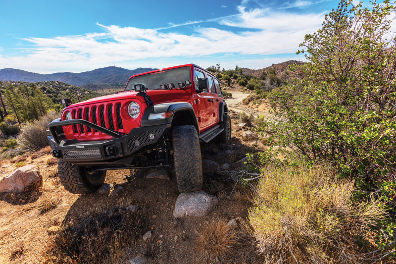 Go Rhino 07-20 Jeep Wrangler JL/JLU/JK/JKU/Gladiator JT Rockline Full Width Bumper w/ Overrider 331201T