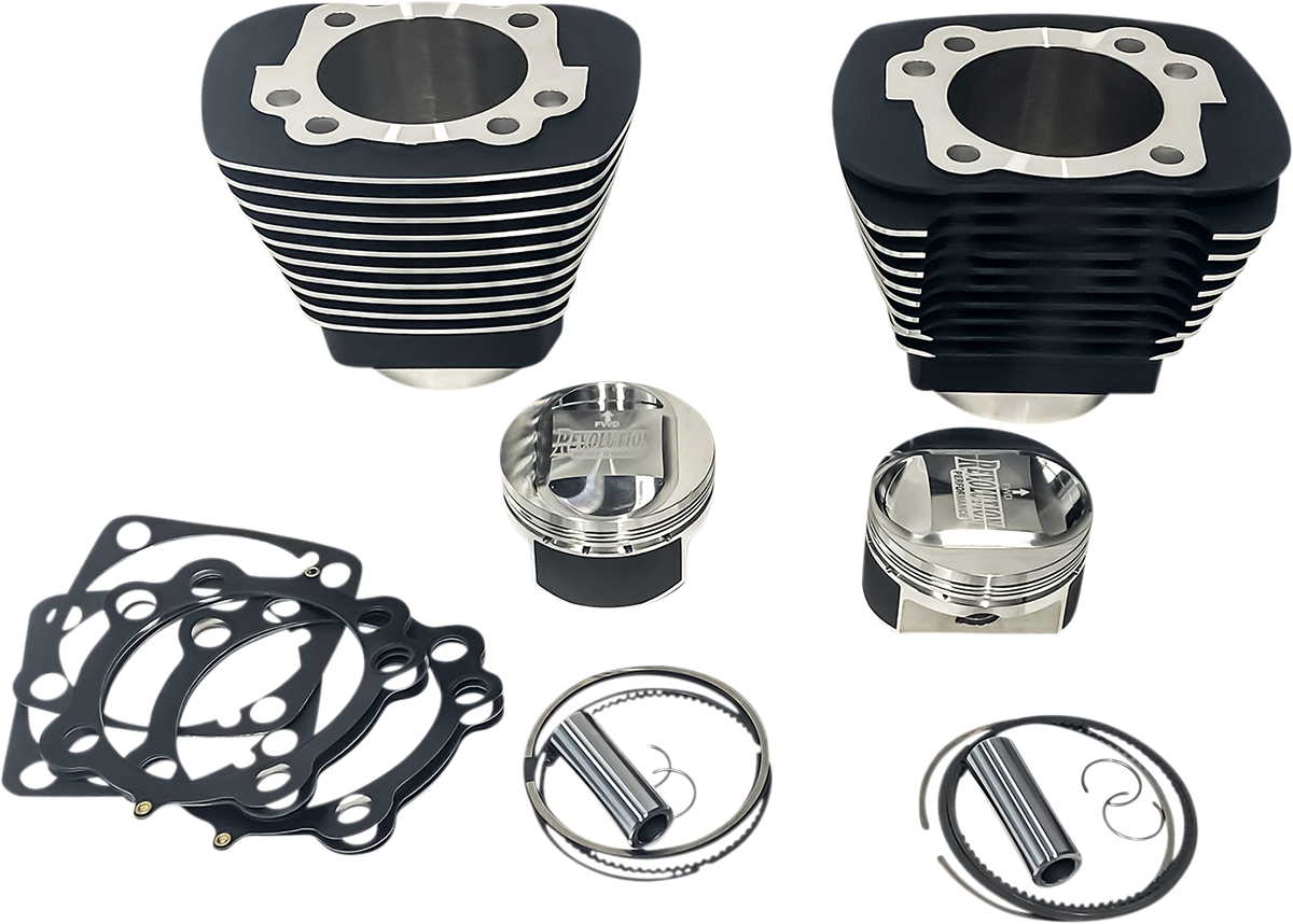 REVOLUTION PERFORMANCE, LLC Cylinder Kit - 1250 cc - Black with Highlighted Fins RP201-405W