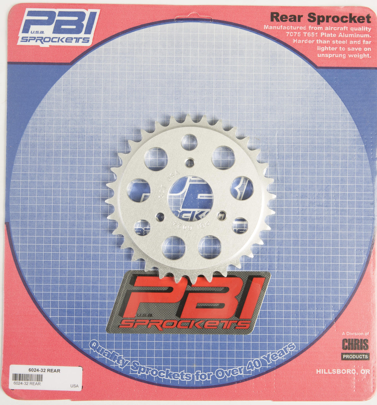 PBIRear Sprocket Aluminum 32t-428 Kaw6024-32-2
