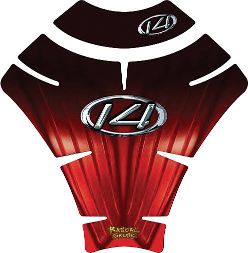 RASCAL GRAFIK Tank Pad Kaw Zx14 '06-09 Red/Blk RA36065