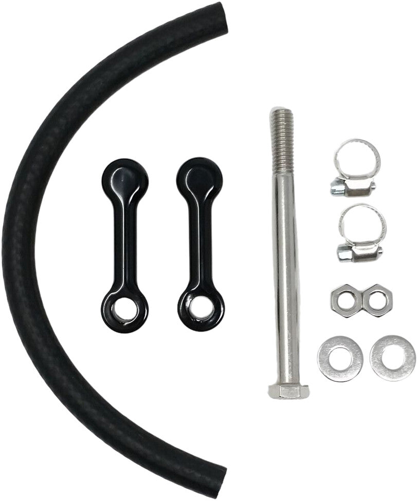 DK CUSTOM PRODUCTS Billet Tank Lift Kit 2" `99-17 Softail Powder Coat Blk DK-SFT-TLK-2