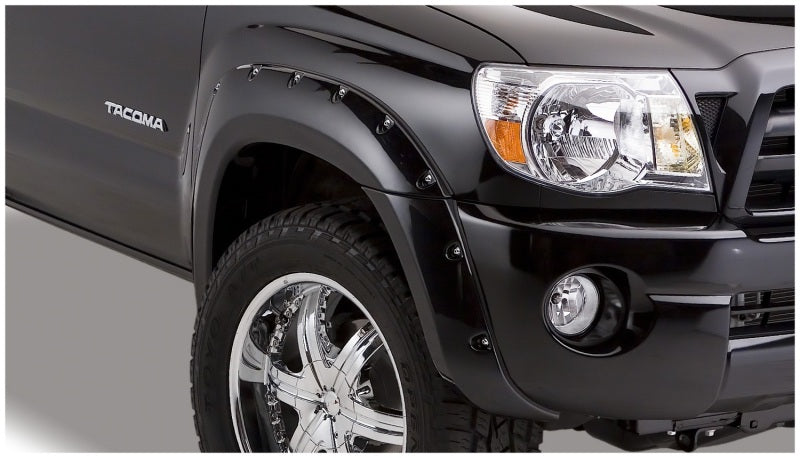 Bushwacker 05-11 Toyota Tacoma Fleetside Pocket Style Flares 4pc 73.5in Bed - Black 31920-02