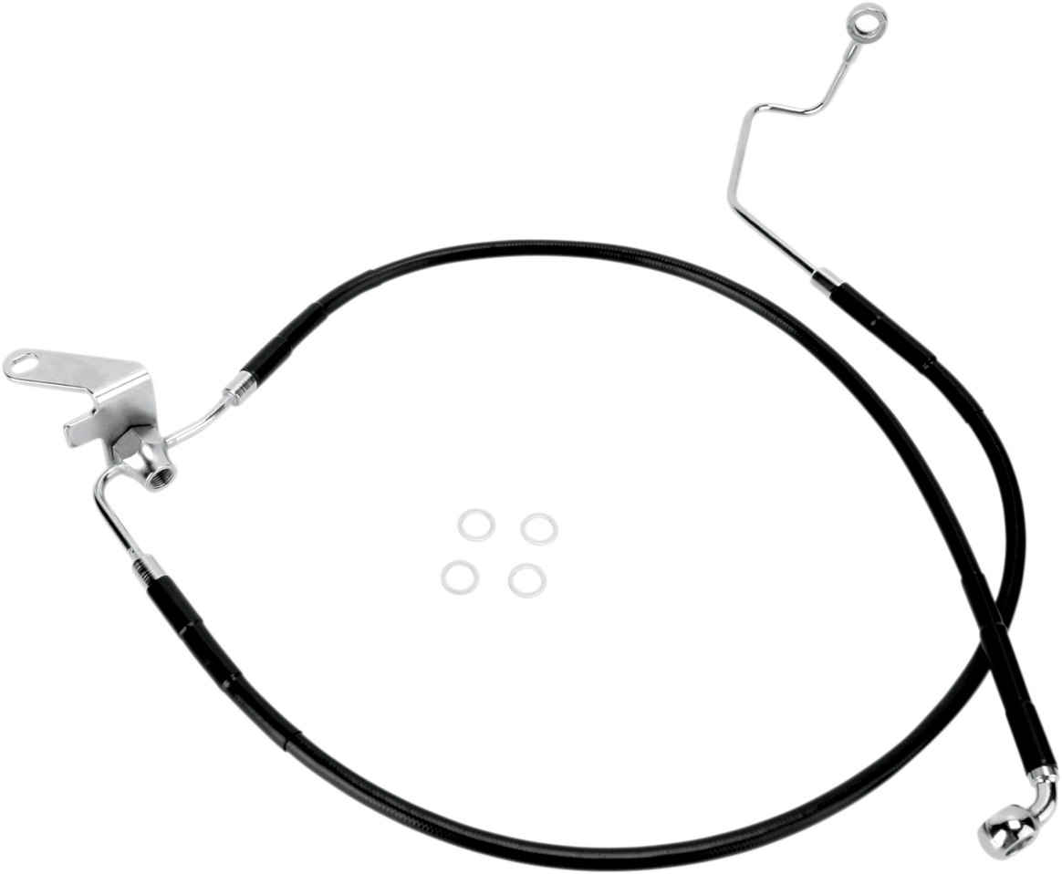 DRAG SPECIALTIES Línea de freno - Trasero - Negro 640223-BLK