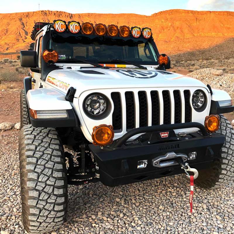 KC HiLiTES 6in. Light Shield for SlimLite LED - Amber 5104