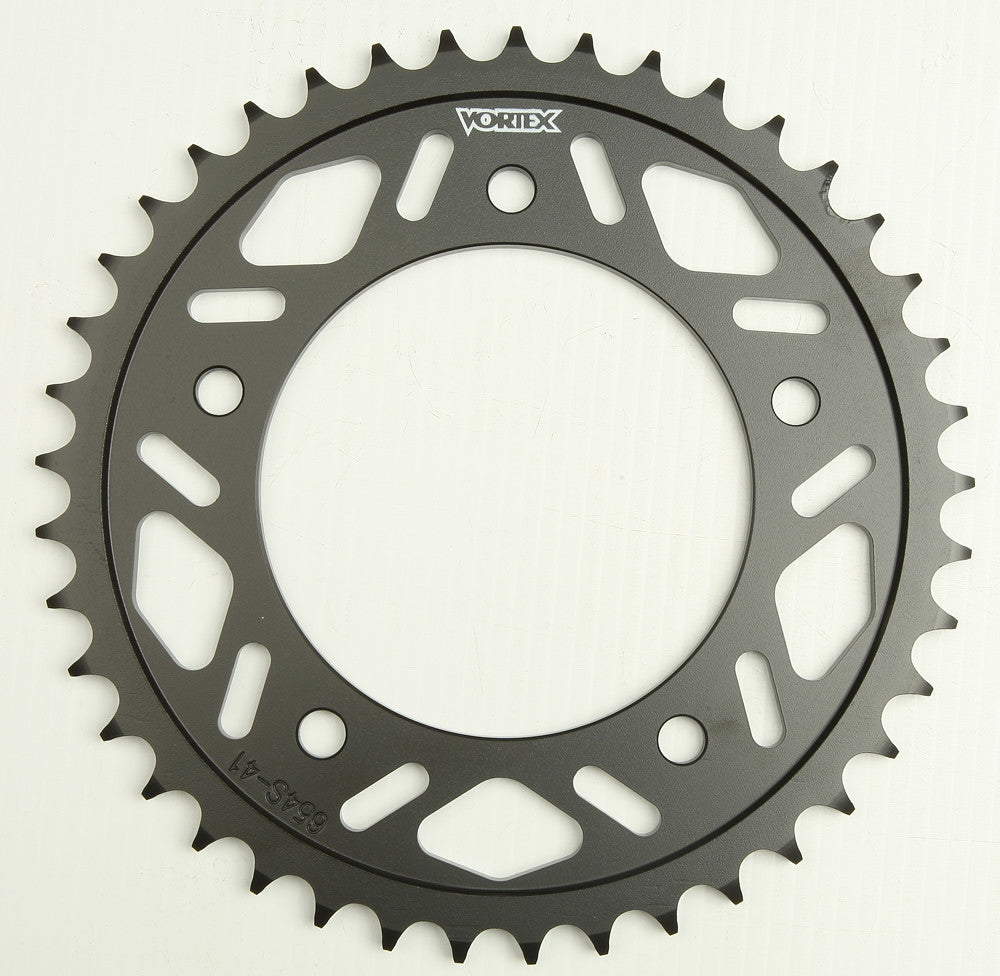VORTEX Rear Sprocket Steel 41t-525 Blk Yam 654S-41