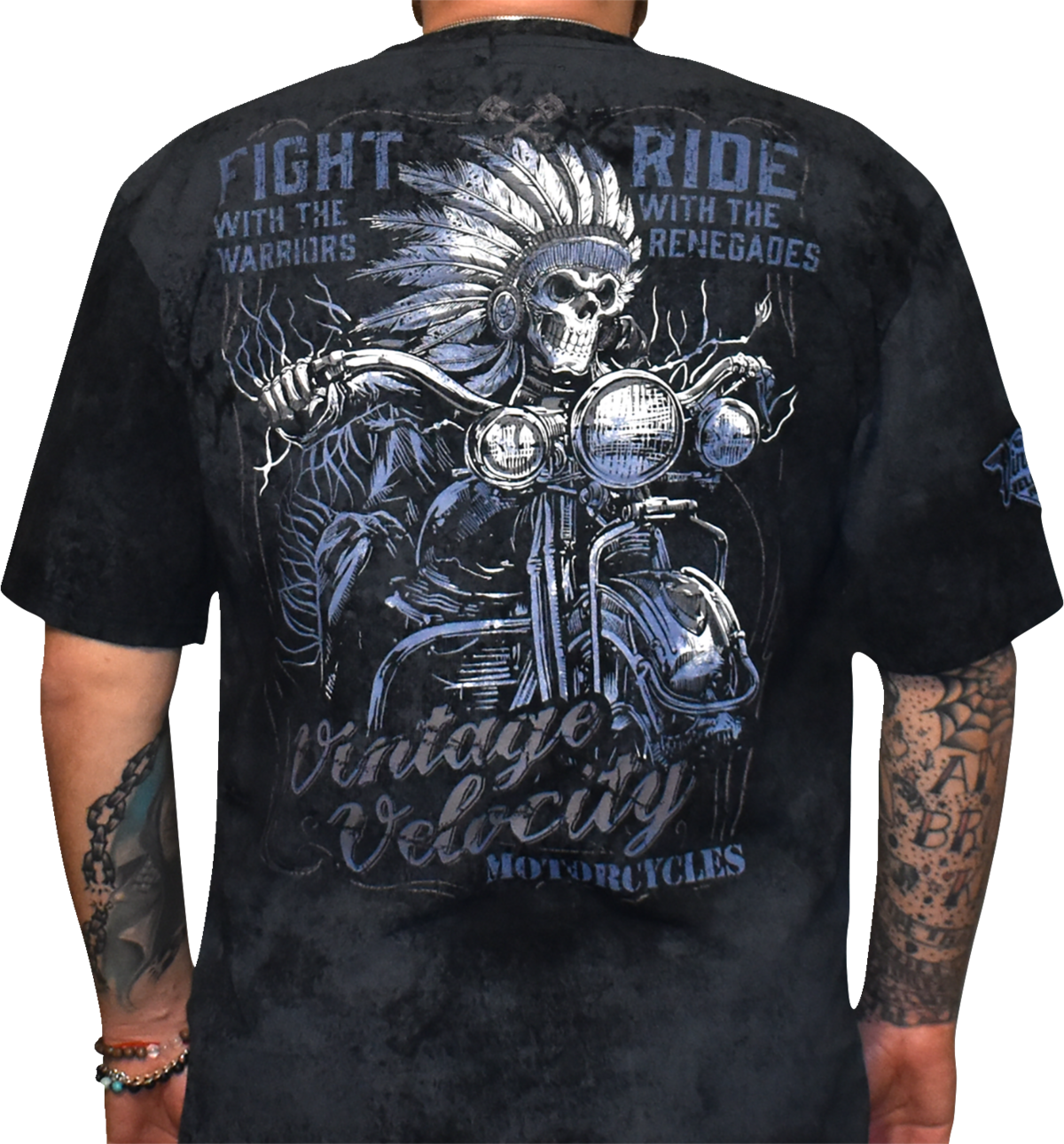 LETHAL THREAT Vintage Velocity Run with the Renegades T-Shirt - Black - Large VV40176L