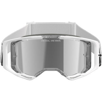 ALPINESTARS GOGGLES Vision 8 Goggle - Corp - White - Silver Mirror 5101625-2055