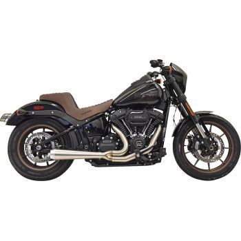 BASSANI XHAUST 2-into-1 Road Rage III Exhaust System Softail Fat Bob / Street /Rider - 49-State - Stainless 1S72SSE