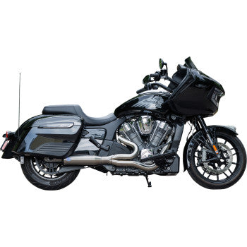 S&S CYCLE 2-into-1 Qualifier Exhaust System - 50-State - Brushed - Stainless Steel Indian 2020-2023 550-1083