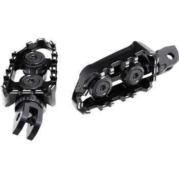 GILLES TOOLING Tech-X Enduro Footpeg - Driver - Black Tracer 2021-2024 RGK-500-UF35-SET-B