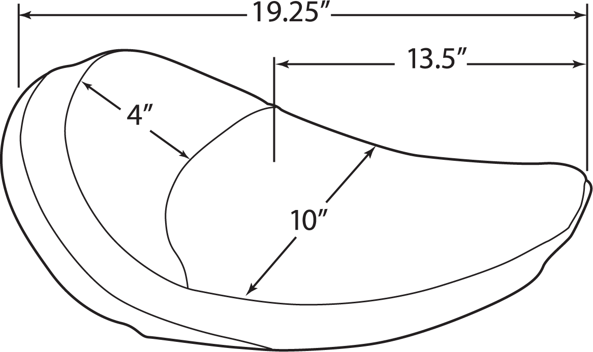 DRAG SPECIALTIES Asiento individual - Liso - FX/FL '58-'84 0805-0078